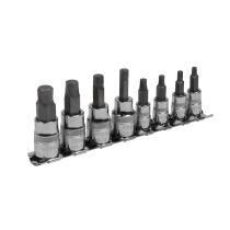 Sealey AK65602 Hex Socket Bit Set Lock-On™ 8pc 1/4" & 3/8"Sq Drive - Imperial