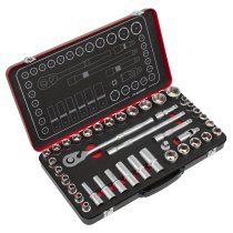 Sealey AK7925 Socket Set 1/2"Sq Drive 40pc - Metric/Imperial - Premier Platinum Series