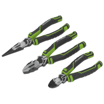 Sealey AK8376HV Pliers Set 3pc High Leverage - Hi-Vis Green