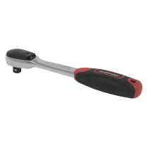 Sealey AK8976 Ratchet Wrench 1/4"Sq Drive Dust-Free Flip Reverse - Platinum Series