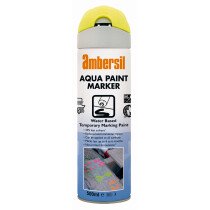 Ambersil 32050 Aqua Marking Aerosol Temporary Marking Paints Water-Based Lower Environmental Impact - White (Carton 12)