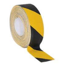 Sealey ANTBY18 Anti-Slip Tape Self-Adhesive Black Yellow 50mm x 18mtr