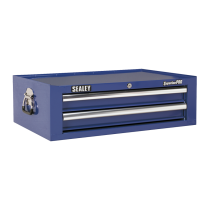 Sealey AP26029TC Add-On Chest 2 Drawer with Ball Bearing Runners - Blue