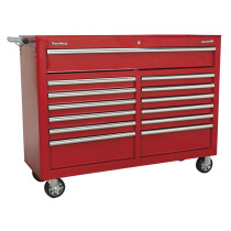 Sealey AP5213T Rollcab 13 Drawer with Ball Bearing Runners - Red