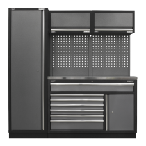Sealey APMSSTACK09SS Superline Pro 1.96m Storage System - Stainless Steel Worktop