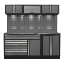 Sealey APMSSTACK11SS Superline Pro 2.04m Storage System - Stainless Steel Worktop