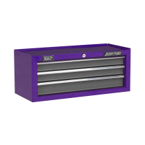 Sealey AP22309BBCP Mid-Box 3 Drawer with Ball-Bearing Slides - Purple/Grey