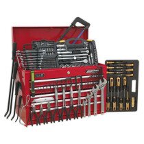 Sealey AP225COMBO Topchest 5 Drawer with Ball Bearing Slides - Red & 230pc Tool Kit