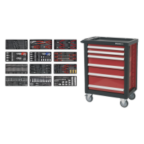 Sealey AP2406TBTC01 Rollcab 6 Drawer with Ball-Bearing Slides with 298pc Tool Kit