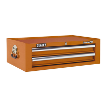 Sealey AP26029TO Add-On Chest 2 Drawer with Ball Bearing Runners - Orange