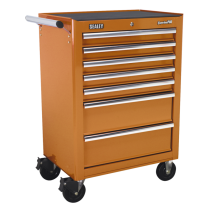 Sealey AP26479TO Rollcab 7 Drawer with Ball Bearing Runners - Orange