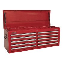 Sealey AP5210T Topchest 10 Drawer with Ball Bearing Runners - Red