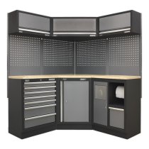 Sealey APMSSTACK08W Superline Pro 1.6m Corner Storage System - Wood Worktop