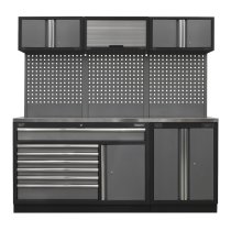 Sealey APMSSTACK11SS Superline Pro 2.04m Storage System - Stainless Steel Worktop