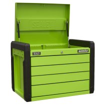 Sealey APPD4G 4 Drawer Push-to-Open Topchest with Ball-Bearing Slides - Green