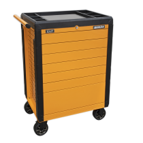 Sealey APPD7O Rollcab 7 Drawer Push-To-Open Hi-Vis Orange