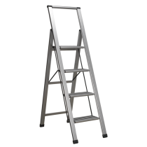 Sealey APSL4 Aluminium Professional Folding Step Ladder 4-Step 150kg Capacity