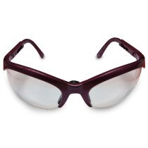 JSP ASA380-022-300 Stealth 5100 Maroon Frame Clear Lens Safety Spectacles Glasses