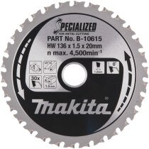 Makita B-33526 136mm x 30T Blade for Mild Steel (Replaces B-10615)