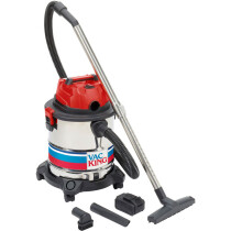 Clarke 6471104 Vac King 20V Brushless 4Ah 20L Stainless Steel Wet & Dry Vacuum Cleaner