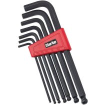 Clarke 1700453 PRO53 7 piece A/F Ball End Hex Key Set