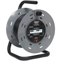 Sealey BCR2525 Cable Reel 25m 4 x 230V 2.5mm² Thermal Trip