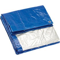 Clarke 6471256 Blue and Silver Tarpaulin 6' X 8'