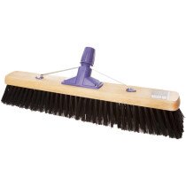 Cottam BPL00009 Rapid Lock Twist and Lock 24" Stiff PVC Bristle Sweeping Broom Head Wet and Dry