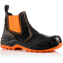 Buckbootz BVIZ3 Buckz Viz Black or Brown Leather/Hi-Viz Cordura S3 Non Metallic Dealer Safety Boot