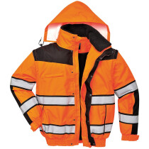 Portwest C466 Hi-Vis Classic Bomber Jacket High Visibility