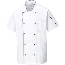 Portwest C676 Chefswear Aerated Chefs Jacket - White