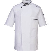 Portwest C735 Chefswear Surrey Chefs Jacket Short Sleeve - White