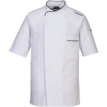 Portwest C735 Chefswear Surrey Chefs Jacket Short Sleeve - White