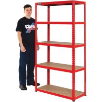 Clarke 6600736 CSM5100RP 100kg Boltless Shelving (Red)