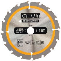 DeWalt DT1948-QZ 165x20mm 16T Circular Trimsaw Blade (Fits DC390KA)