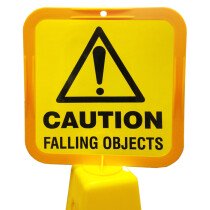 JSP Lamba CLOFF1239 'Caution Falling Objects' Safety Message Label 21cm For Lock-In Sign Holder