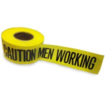 JSP Barricade Site Barrier Hazard Tape - Yellow CAUTION MEN WORKING - 3" x 1,000' Roll