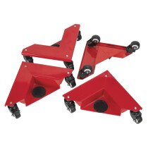 Sealey CM4 Corner Transport Dollies Set of 4 150kg Capacity