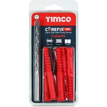 Timco CFX006RVT Corefix Dot & Dab Wall Fixing 5.0 x 100 Radiator and Boiler Kit