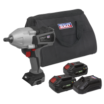 Sealey CP20VXIWKIT1 Cordless Impact Wrench Kit 20V SV20 Series - 2 Batteries