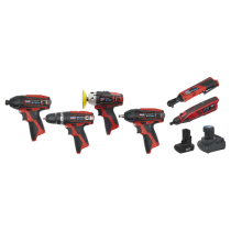 Sealey CP1200COMBO2 SV12 Series 6 x 12V Cordless Power Tool Combo Kit