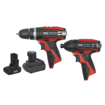 Sealey CP1200COMBO6 SV12 Series 2 x 12V Cordless Power Tool Combo Kit