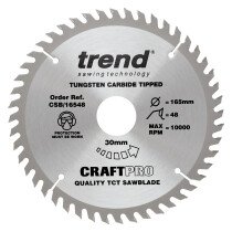 Trend CSB/16548 Craft saw blade 165mm x 48 teeth x 30mm