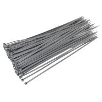 Sealey CT30048P100S Cable Ties 300 x 4.8mm Silver Pack of 100