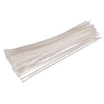 Sealey CT38048P100W Cable Ties 380 x 4.8mm White Pack of 100
