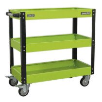 Sealey CX110HV Workshop Trolley 3-Level Heavy-Duty - Hi-Vis Green