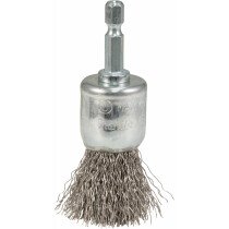 Makita D-76679 24mm Stainless Steel Crimped Wire End Brush with 1/4" Hex Shank