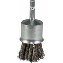Makita D-76766 28mm Stainless Steel Knotted Wire End Brush with 1/4" Hex Shank