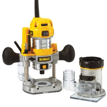 DeWalt D26204 240V 1/4" Plunge and Fixed Base Combination Router in Kitbox