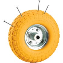 Clarke 4202001 PF265 Puncture Proof Yellow Tyred Wheel 265mm
